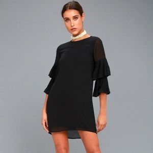 Lulu's Move and Shake Black Shift Dress XS